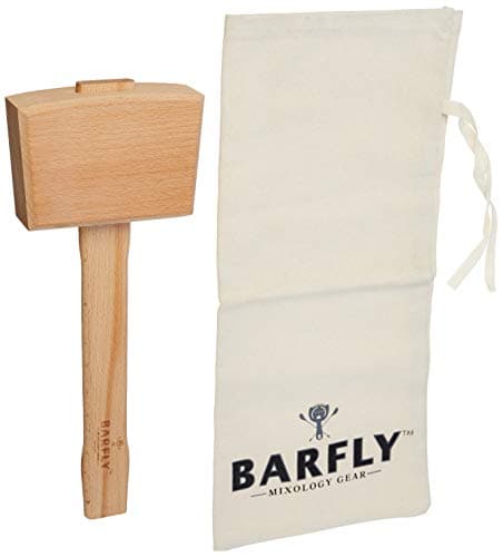 Barfly Wood Ice Mallet with Lewis Canvas Bag
