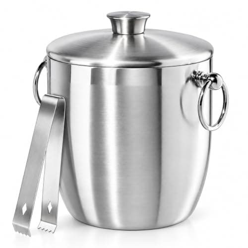 Oggi Double Wall Stainless Steel Ice Bucket with Tongs